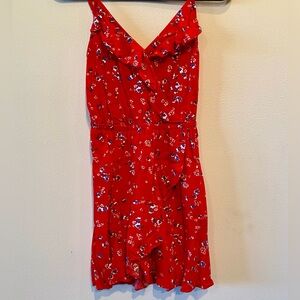 Express Red Floral Mini Dress